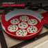 Silicone Pancake Mold, Mini Pancakes Maker and Fried Egg Ring Maker, Exulitimate (Red, 7 Cavity)...
