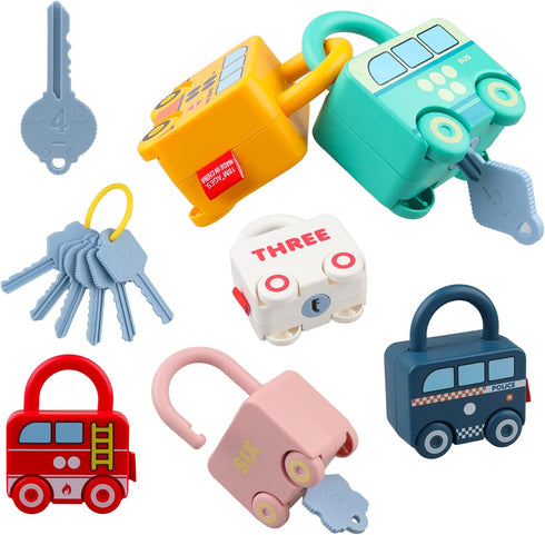 Montessori Educational Toys Learning Games Busy Board - Toddler Car Activities - Baby Sensory Fine Motor Skills Developmental Toys - Gifts for 6 9...