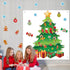 Tatuo 125 Pcs Big Christmas Tree Bulletin Board Set 47 x 46 Inch Christmas Tree Background Christmas Cutouts Stockings Snowflakes Bulletin Board f...