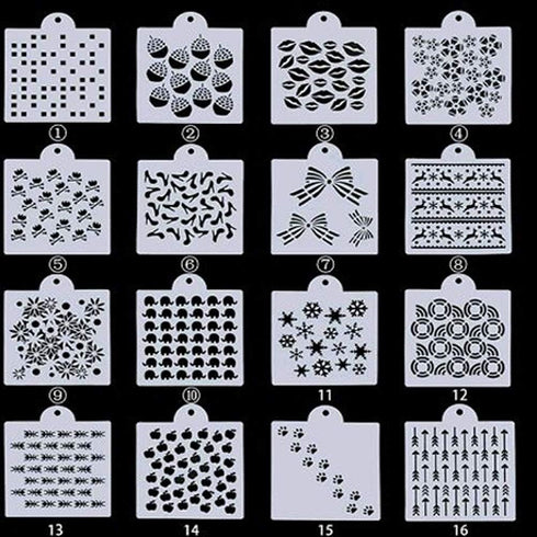 57 Pieces Cookie Stencil Set, Uspacific Cookie Stencil Cakes Baking Templates Floral Leaf Cake Stencil for Cookie Cupcake Fondant Scrapbooks Craft...