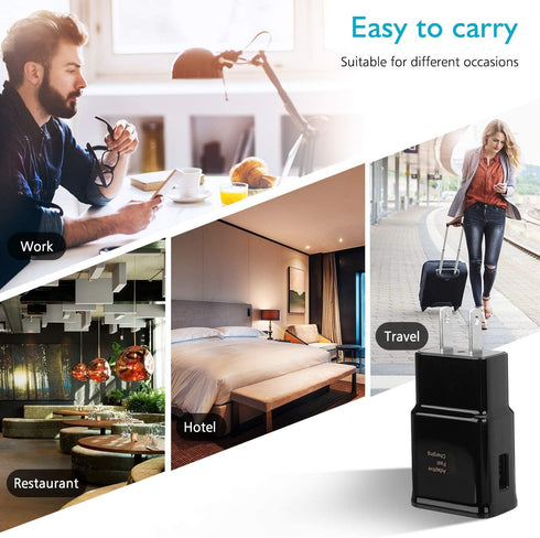 Adaptive Fast Charging Block USB Wall Charger Plug Travel Adapter Android Phone Charger for Samsung Galaxy S24/S23/S22/S22 Ultra/S21/S20/S10/S9/S8...