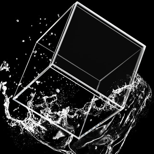 Kamehame Acrylic Boxes for Display 3 Pack Clear Plastic Square Cube, 3.3x3.3x3.3Inch/85x85x85mm Small Acrylic Box with Lid, Candy Pill and Tiny Je...