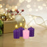 Mega Candles 4 pcs Unscented Christmas Advent Candles Set, Hand Poured Premium Wax Votive Candle 15 Hours 1.5 Inch x 2.25 Inch, Holidays, Celebrat...