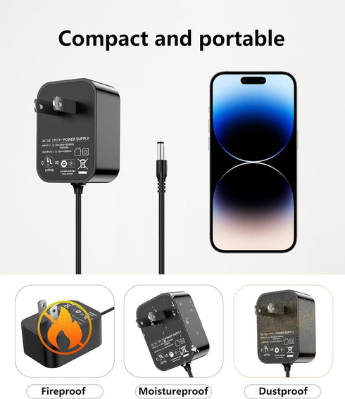 Charger for Bissell Pet Stain Eraser, Charging Cord for Bissell Cordless Portable Carpet Cleaner 2054 2002 20037 20028 2002Q 2003 2003A 2164A P/N ...