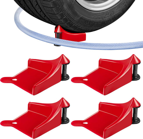 4 Pcs Car Hose Guide, Tire Hose Roller for Car Washing, Detailing Tire Hose Guide Preventing Pressure Washer Hose Stuck Under The Tires, Car Plast...