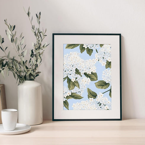 24 Sheet Light Blue Hydrangea Pattern Paper Floral Scrapbook Specialty Paper Double Sided Craft Paper For DIY Card Making Photo Album Decor, 11.8 ...