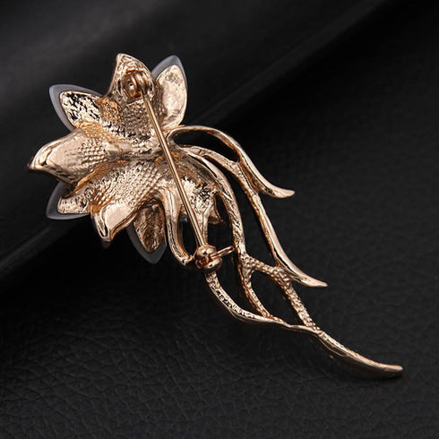 Created Cats Eye Brooches for Women Classy Bouquet Bridal Brooch Pin 12g...