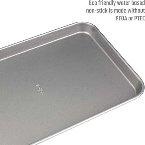 Goodful Nonstick Cookie Baking Sheet Set, Heavy Duty Carbon Steel with Quick Release Coating, Made without PFOA, Dishwasher Safe, 2-Pack Bakeware ...