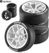 1/10 RC Rally On Road Car Tires and Hard Plastic Wheels Rims Drift Tyres 12mm Hex for 1:10 Scale RC Racing Car Tamiya Traxxas HPI KYOSHO XV02 XV01...