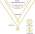 Harlorki Dainty Simple 14K Gold Plated Layered Link Chain Choker Round Circle Hammered Disk Pendant Necklace Fashion Jewelry Gift for Women Lady...