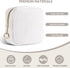 5.31" Small Makeup Bag for Purse, Corduroy Cosmetic Bag for Women Girls, Portable Makeup Pouch with Zipper (White)...