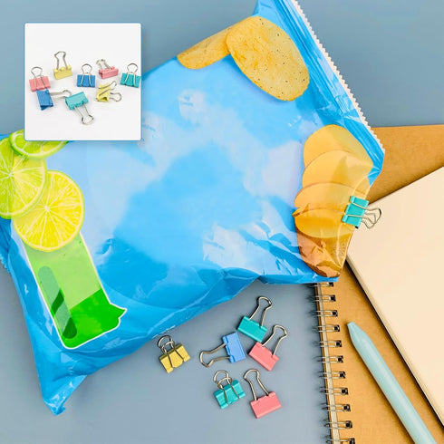 240-Pack Mini Binder Clips in 4 Colors (Blue, Yellow, Red, Green), 15mm/0.6-Inch Small Paper Clips for Home, School, Office and Business...