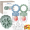 Baby Fruit Food Feeder,2 Pack Silicone Baby Teething Toys,includes Breastmilk Popsicles Molds,Toy Straps,6 Different Size Food Pacifier,Baby Food ...