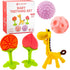 Silicone Teething Toys for Babies 0-6 Months - 6-12 Months -Soft Teethers for Baby Soothing and Calming Sensory Teether Toys 5 Pack...