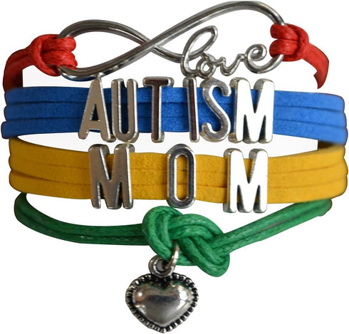 Infinity Collection Autism Mom Bracelet, Autism Awareness Jewelry for Women, Autism Puzzle Piece Bracelet, Mom Jewelry, Gift for Mom, Proud Mama A...