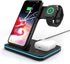Omni Dock QI Wireless Charging Station, Black, 15W Fast Charger Docking Stand, Compatible with Apple Watch, AirPods, iPhone, Samsung, 3 in 1, Mult...