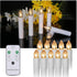 10 Pcs Window Candles with Remotes and Timer, Flickering Led Candles for Christmas Tree with Clip, Battery Operated Taper Candles for Chandeliers ...