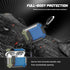 AirPods Pro Case Cover with Cleaner Kit, Military Hard Shell Protective Armor with Lock for AirPod Pro Charging Case, Front LED Visible, Carbon Fi...