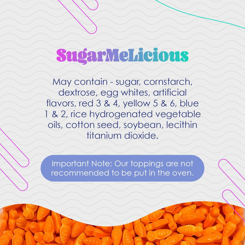 SugarMeLicious Carrot Sprinkles, Festive Sprinkle Mix for Baking & Decorating, Perfect for Cakes, Cupcakes, Cookies, and Desserts (3 oz)...