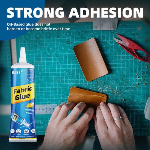 2pcs Fabric Glue - 60ml Glue for Fabric, Fabric Adhesive, Clear Super Glue Gel for Fabrics, Cotton, Felt, Polyester, PU, Flannel, Denim, Waterproo...