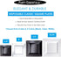 Party Essentials Party Supplies Disposable Classic Square Plastic Plates for Wedding/All Occasions, 6.5", 70-Count, Black...