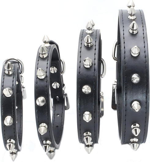 Spiked Dog Collar Soft Pu Leather Rivet Spike Stud Studded Cat Collars Adjustable for Girl Boy Small Breed Pet Teacup Mini Tiny Puppy Kitten Pink ...