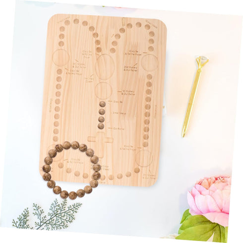 NUOBESTY Bead Board Beading Tools Beading Board Bead Rosary Board Bead Making Tray Necklace Bracelets Bead Design Board Ead Boards for Jewelry Mak...