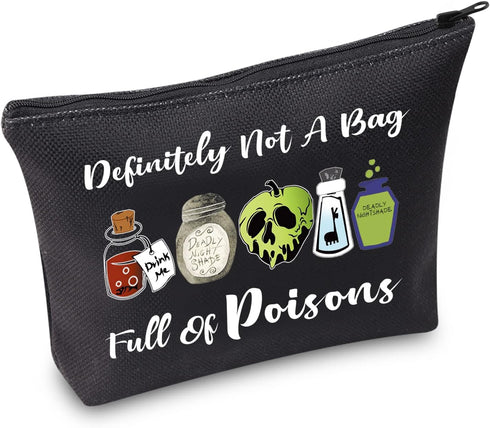 TSOTMO Evil Gift Queen Witchy Gift Poison Zipper Makeup Pouch Witch Poison Gift Poison Villains Inspired Gift Halloween Party Gift Villain Fans Gi...