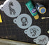 Designer Stencils Jungle Animals Cookie, Beige/Semi-Transparent, Fits 3" circle...