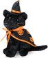 Halloween Plush Cat 9.84 Inch Cute Pumpkin Halloween Stuffed Animals Pumpkin Cats Gift Stuffed Bat Soft Cat with Hat and Cloak for Kids Birthday H...