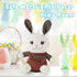 Anboor 6.1" Small Stuffed Animals Easter Rabbit Toy Cute Bunny Plush Toy with Keychain Easter Basket Stuffers Party Favor Décor?Brown...