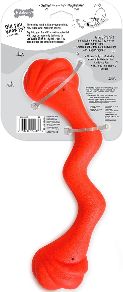 Nylabone Springa Interactive Dog Toy – Lightweight Flexible Floatable Dog Tug Toy for Creative Play & Dog Exercise...