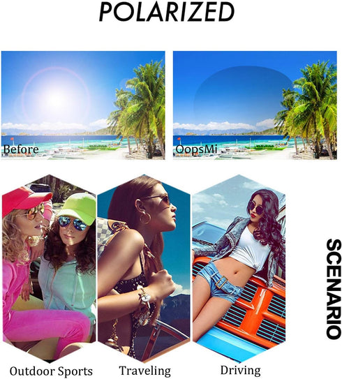 Clip On Sunglasses Polarized Over Prescription Glasses Unisex Rimless Non-Flip Up...