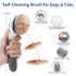 5 in 1 Dog Grooming Kit - Self-Cleaning Slicker Brush for Dogs and Cats - Shedding Brush Set for Short and Long Haired Pets - Includes Pet Comb, F...