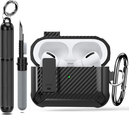 Lopnord for Airpod Pro Case Cover with Cleaner Kit, Compatible with Airpods Pro 2nd Generation Case/1st Generation (2023/2022/2019), Shockproof Lo...