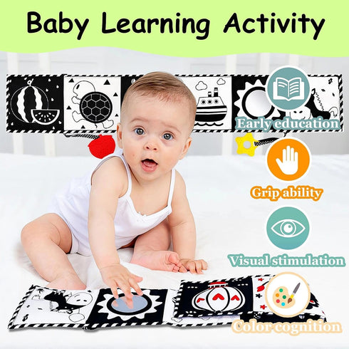 Black and White Baby Toys - High Contrast Baby Toys for Newborn Infant Montessori Sensory Toys 0-3 Months developmental toys Tummy Time Toys 6 7 8...