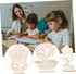 12pcs Kid Toys Clay Kids Toys Kids Crafts Unfinished Wooden Flower Cutouts Wooden Crafts Paint Your own Crafts Flower Cutouts for Crafts Art Suppl...