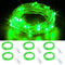 CYLAPEX 6 Pack Green Fairy Lights String Battery Operated Fairy Lights Firefly Lights LED Starry String Lights 3.3ft 20 LEDs Silvery Copper Wire f...