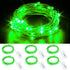 CYLAPEX 6 Pack Green Fairy Lights String Battery Operated Fairy Lights Firefly Lights LED Starry String Lights 3.3ft 20 LEDs Silvery Copper Wire f...