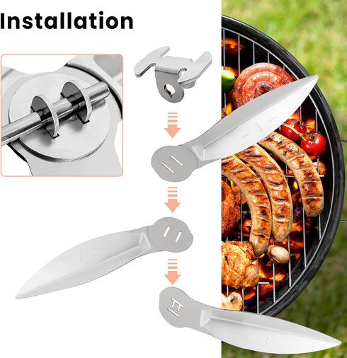 18-1/2 Inch Grill One-Touch Cleaning System Kit Compatible with Weber Kettle Grill 7443 90719 - Grill Parts Replacement for Weber Charcoal Grill 3...