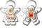 Gingerbread Man and Gingerbread Woman Shaped Cookie Cutters Set of 6 pcs, Stainless Steel Christmas Gingerbread Families Boys and Girls Fondant Cu...