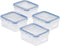 LOCK & LOCK Easy Essentials Food Storage Container Set, 4-Piece -Clear...