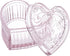 Gaolinci Crystal Glass Heart-Shaped Storage Box Embossed Jewelry Box Candy Box with Lid...