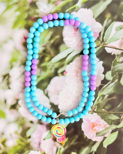 Gemnbo Jewelry Making Kit, 400 Pcs Acrylic Beads Bracelets Making Kit with Princess Rainbow Pendant, Colorful Pony Craft Beads with Heart Pearl Ch...