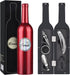 Tirrinia Wine Accessories Gift Set - Wine Bottle Corkscrew Opener Kit, Drip Ring, Foil Cutter and Wine Pourer and Stopper in Novelty Bottle-Shaped...