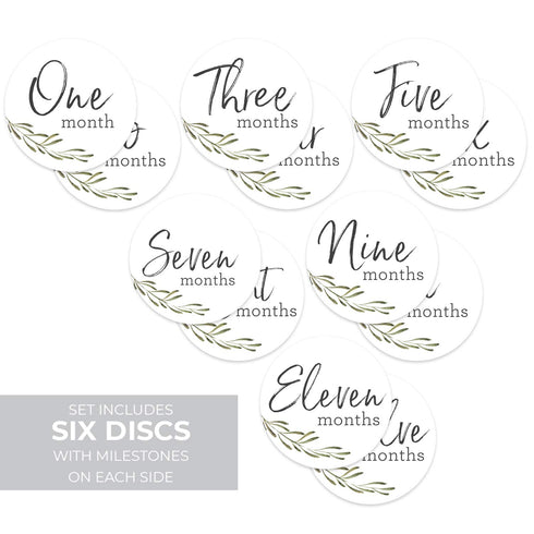 Baby Milestone Signs/Greenery Monthly Milestones/Botanical Infant Photo Prop...