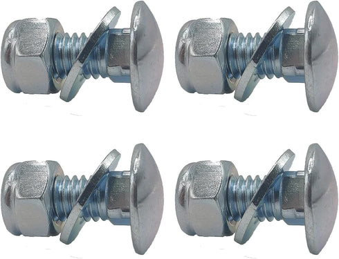 4pack 710-0451 Stainless Steel Skid Shoe Mounting Carriage Bolt Nuts kit Replacement C-ub Cadet MTD Snow Blower 784-5580 (5/16-18) 3/4"...