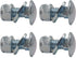 4pack 710-0451 Stainless Steel Skid Shoe Mounting Carriage Bolt Nuts kit Replacement C-ub Cadet MTD Snow Blower 784-5580 (5/16-18) 3/4"...