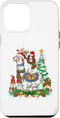 iPhone 14 Plus Santa English Springer Spaniel Riding Reindeer Llama Xmas Case...