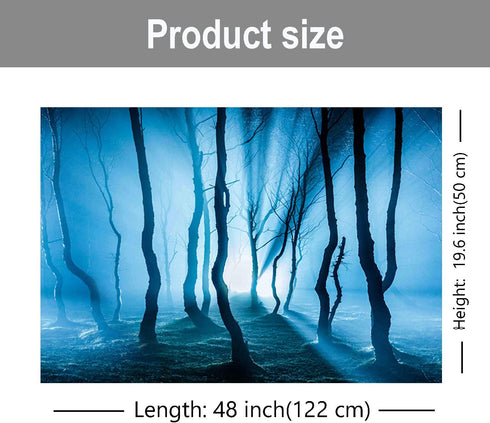 Fish Backgrounds Paper Double Sides 3D Stone & Trees Aquarium Background Picture 19" x 48" Fish Tank Background...